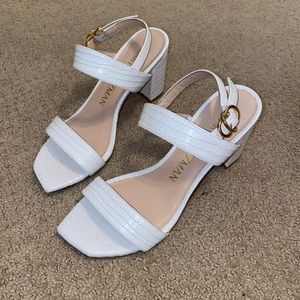 Stuart Weitzman White Crocodile Leather Heels